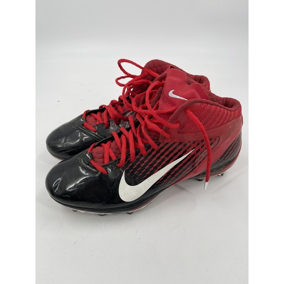 Nike Zoom Air Alpha‎ Talon Football Cleats Men's Sz 12 Red / Black Promo Sample - Picture 11 of 14